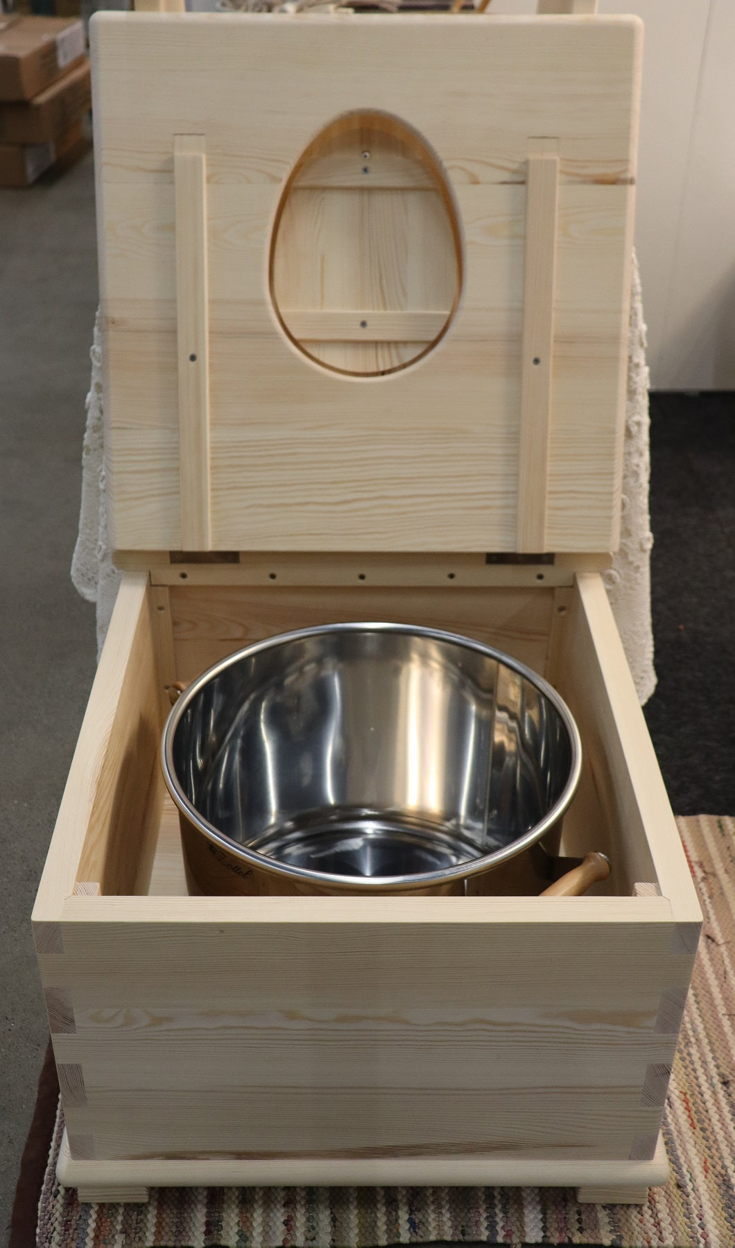 Wooden dry toilet