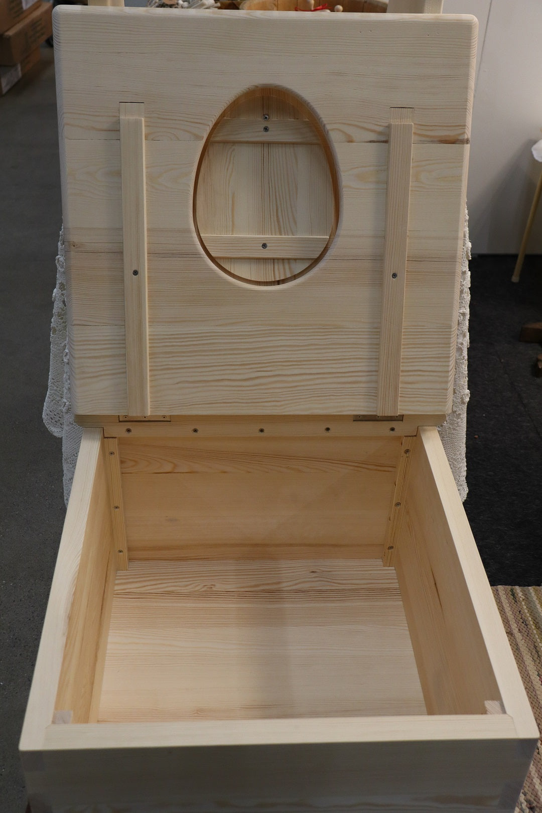 Wooden dry toilet
