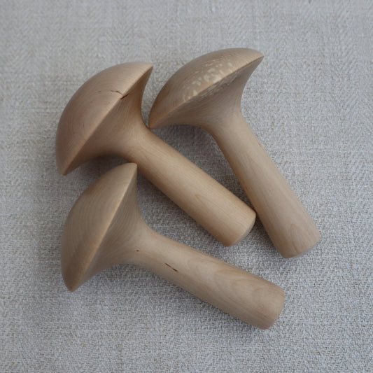 Wooden darning mushroom