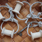 Key chain (vintage wooden yarn spool & hemp cord)
