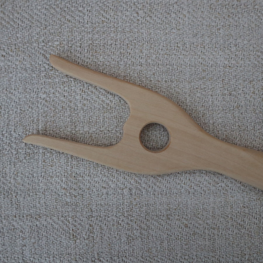 Wooden lucet – knitting fork