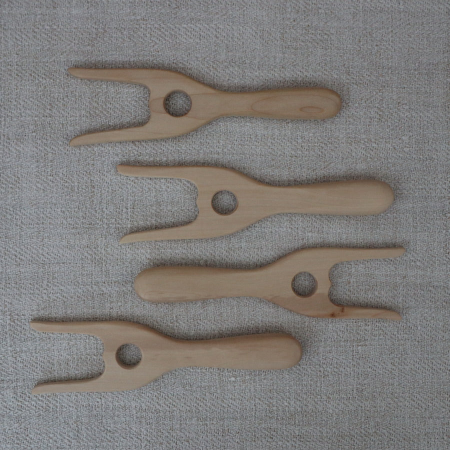 Wooden lucet – knitting fork
